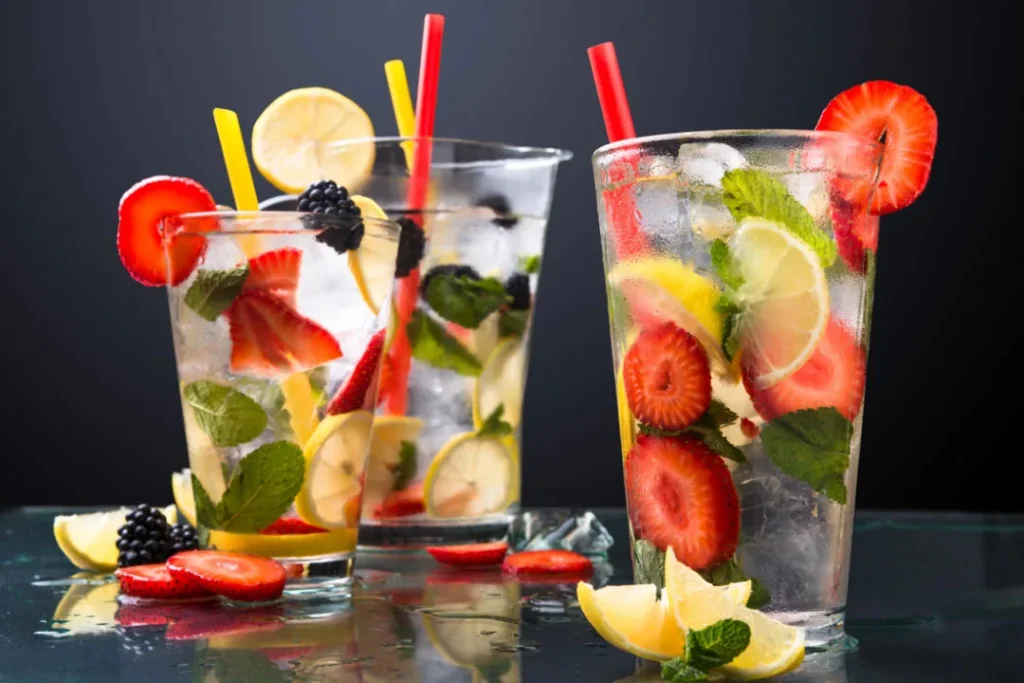 Refreshing drinks.