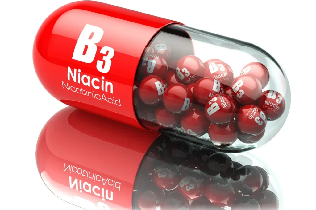 Vitamin B3 capsule. 