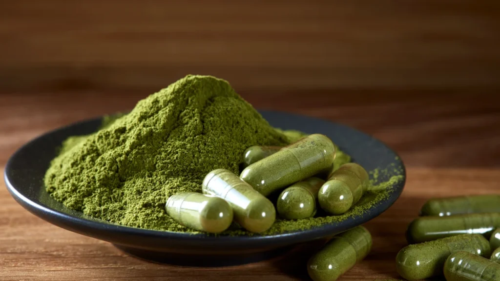 organic moringa leaf powder and capsules