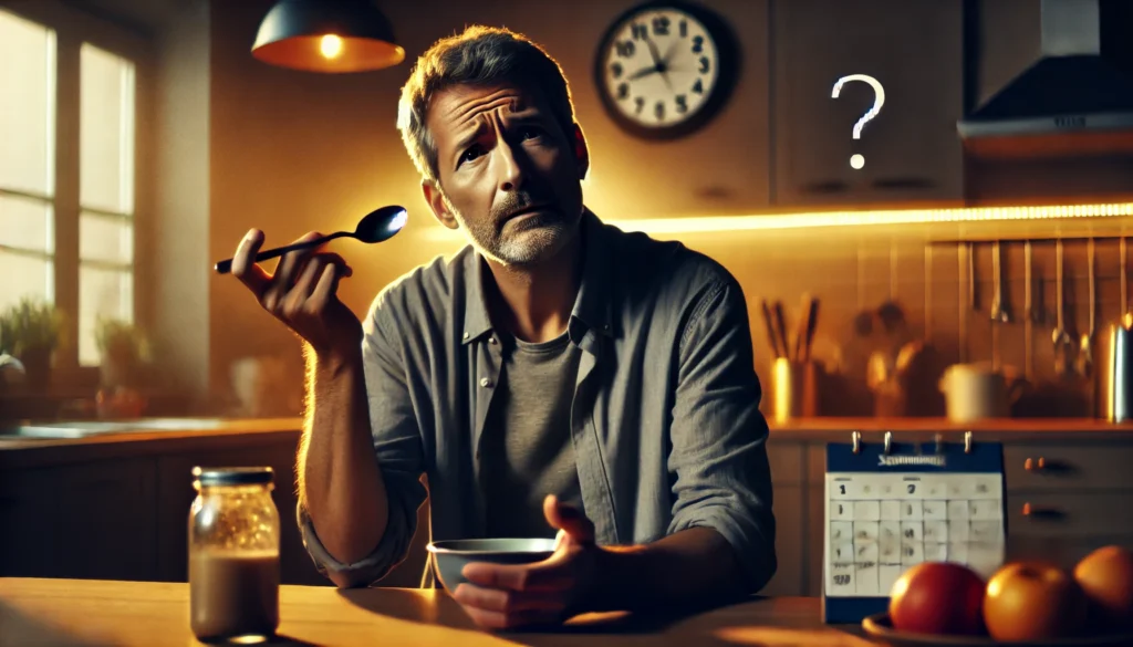 Confused man displaying common cognitive brain damage symptoms in everyday setting