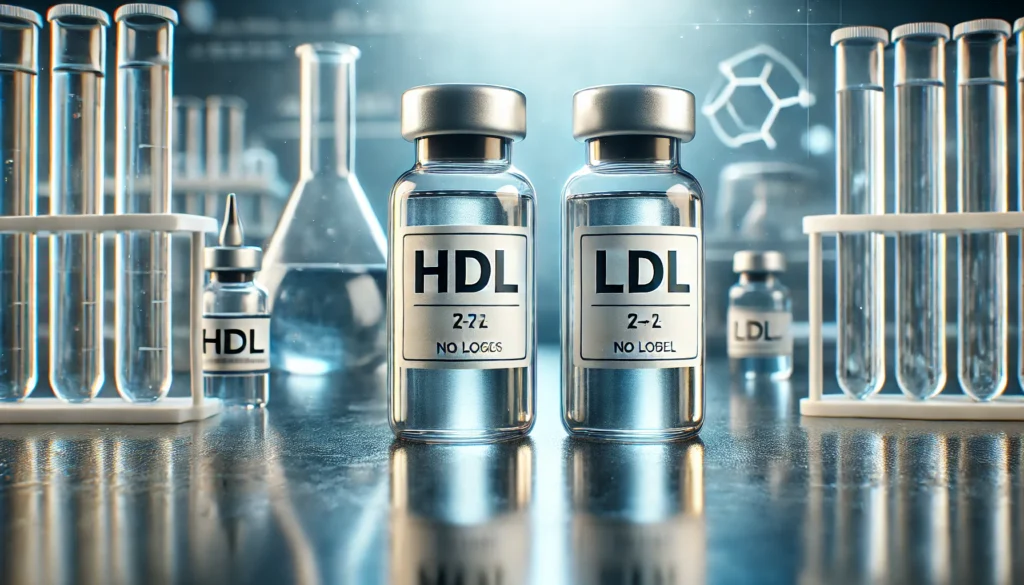 Scientific comparison of HDL and LDL cholesterol in lab setting evaluating MCT oil impact