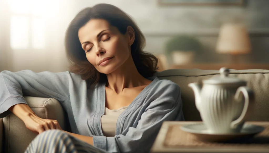 Exhausted caregiver taking a quiet moment for herself, reflecting stress of asking does my mother have dementia