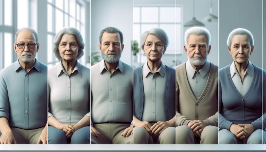 Visual representation of four levels of cognitive decline to show how fast mild cognitive impairment progresses