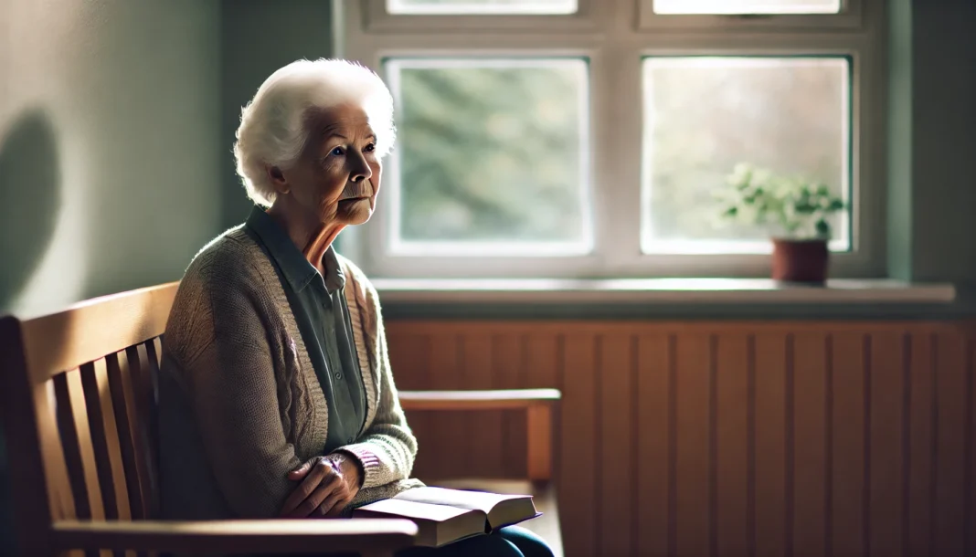 Elderly woman in quiet room appearing confused and reflective, symbolizing the question is MCI the end stage of dementia
