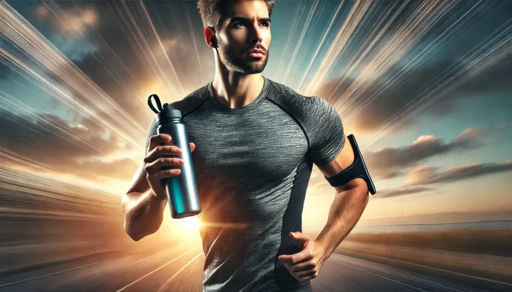 Fit man jogging at sunrise representing MCT oil’s role in fat-burning and metabolism