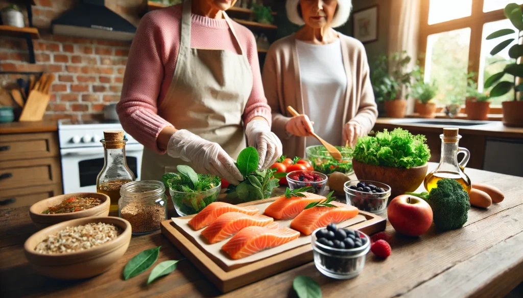 Nutrient-dense Mediterranean meal prepared to support brain health with natural remedies for dementia.