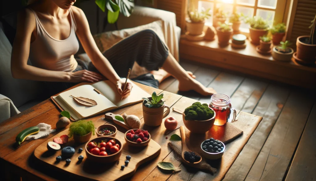 Peaceful scene representing holistic healing and lifestyle balance for functional gastrointestinal disorders