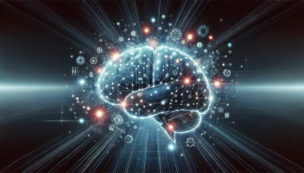 Conceptual brain graphic illustrating how neurocognitive problems affect memory and mental functions