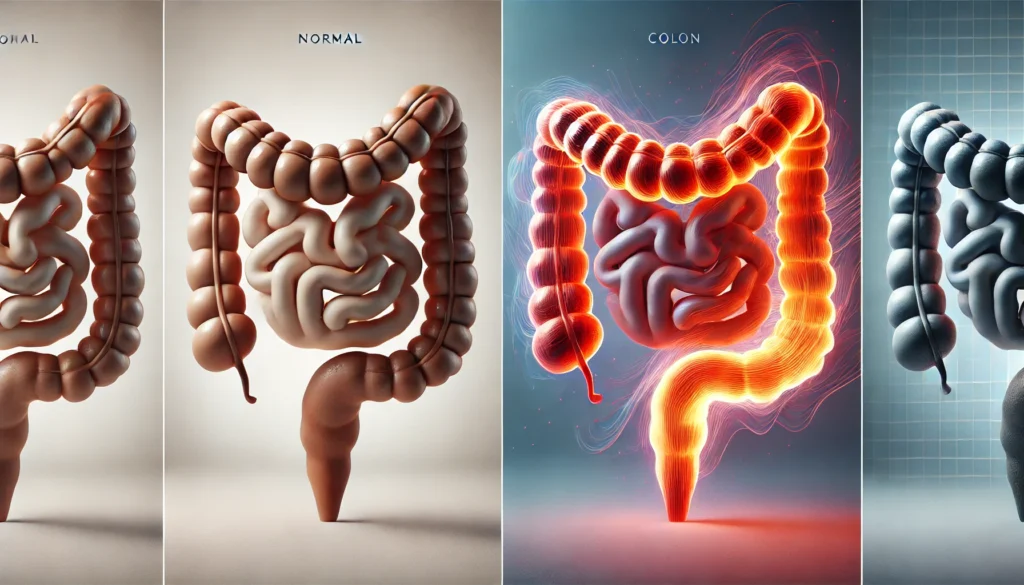 Person experiencing gut-brain axis triggered nausea due to spastic colon symptoms