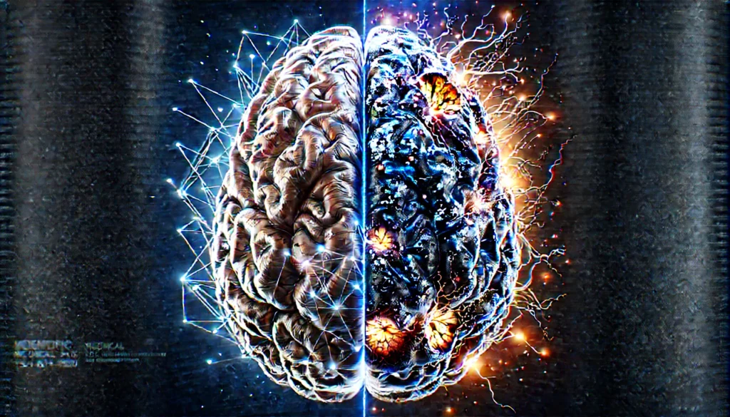 Comparative brain view highlighting effects of what is the Alzheimer on brain function and connectivity