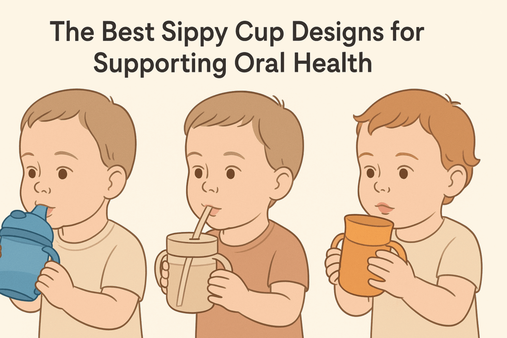 Comparison of toddlers using hard spout, straw, and open-top trainer cups to show the best sippy cup for oral development